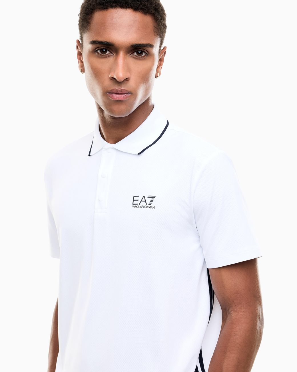 EA7 White Polo Shirt Tennis Pro Regular Fit With Ventus7 Technology for men