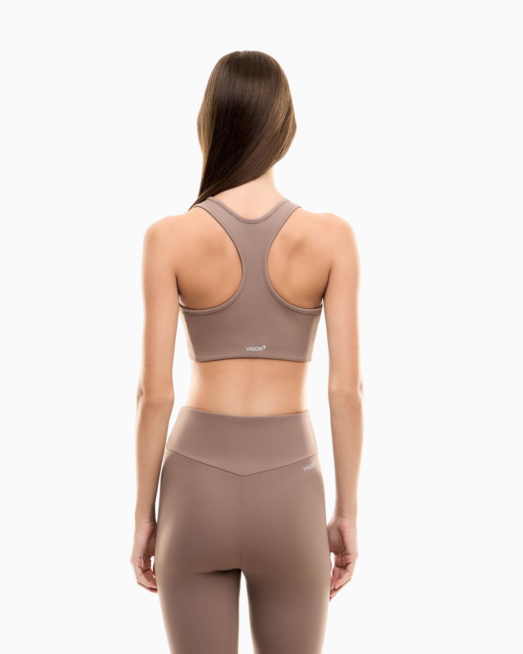 EA7 Brown Medium-Support Sports Bra