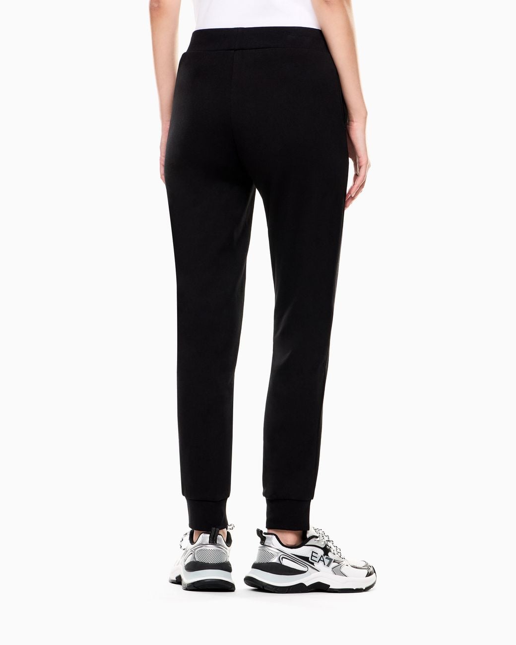 EA7 Black Work Trousers Logo Series