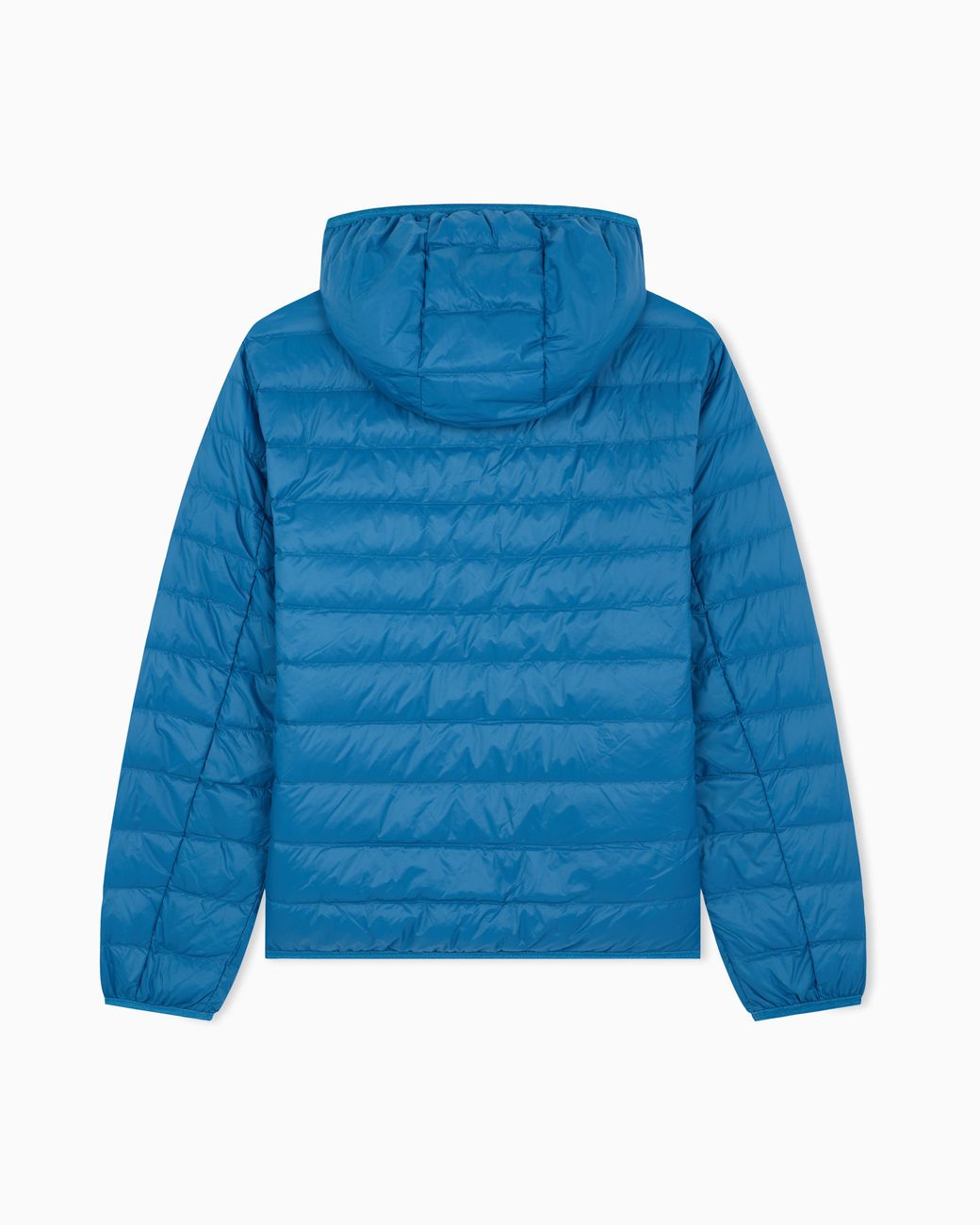 EA7 Blue Insulated Down Jacket With Fixed Hood Core Identity for men