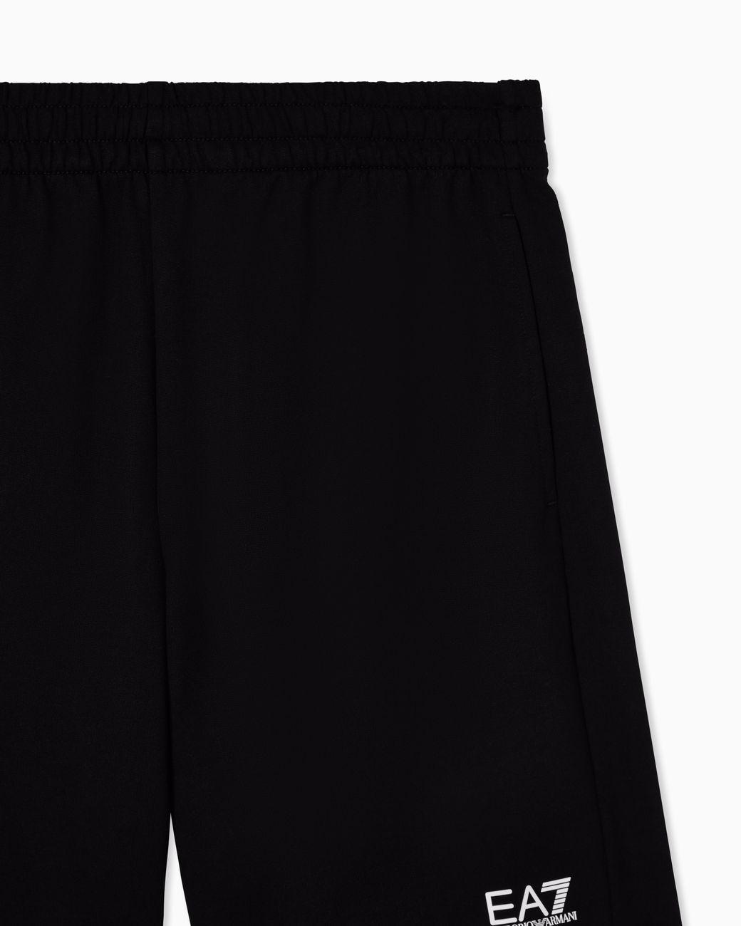 EA7 Black Side Pocket Shorts for men