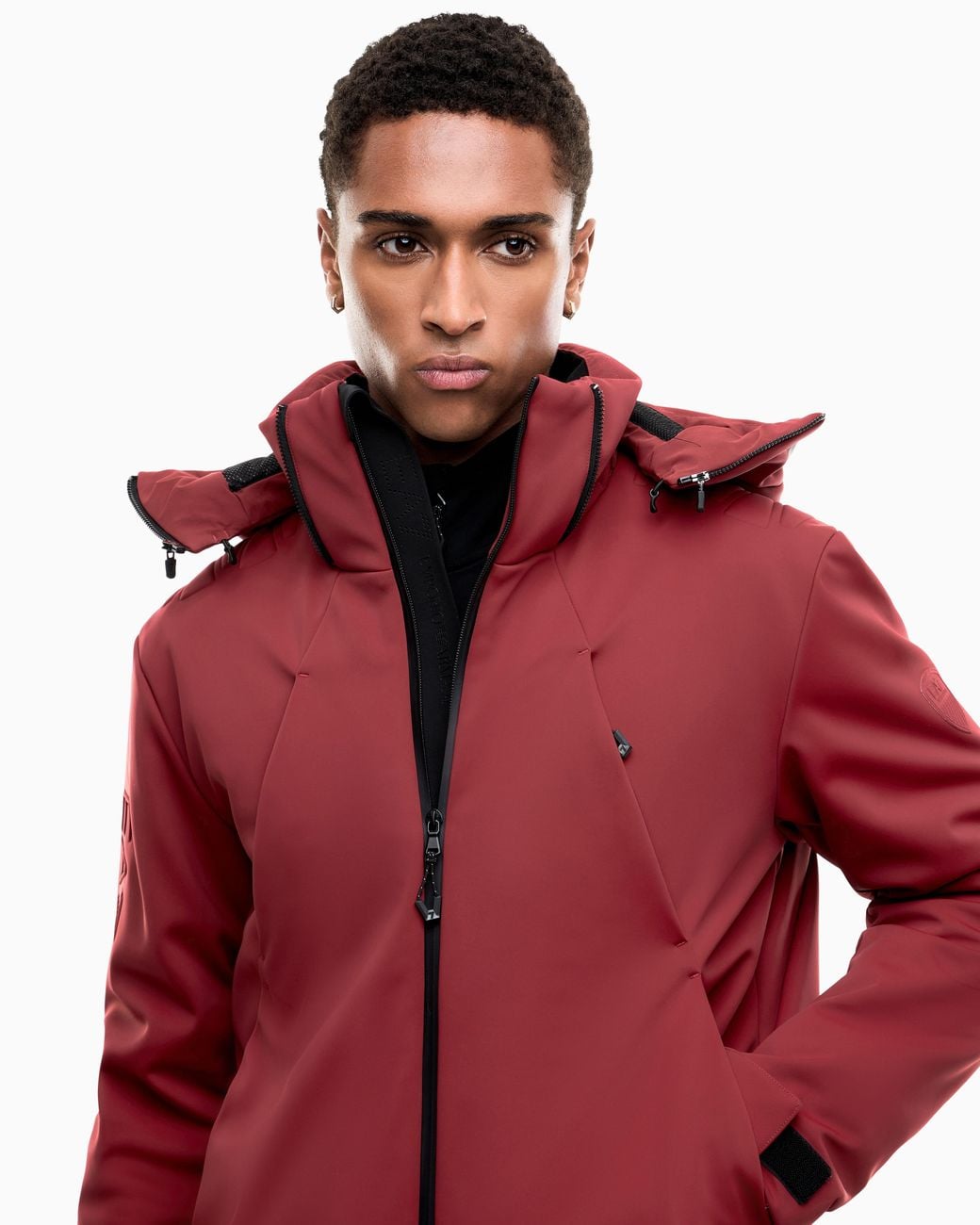 EA7 Red Technical Ski Jacket for men