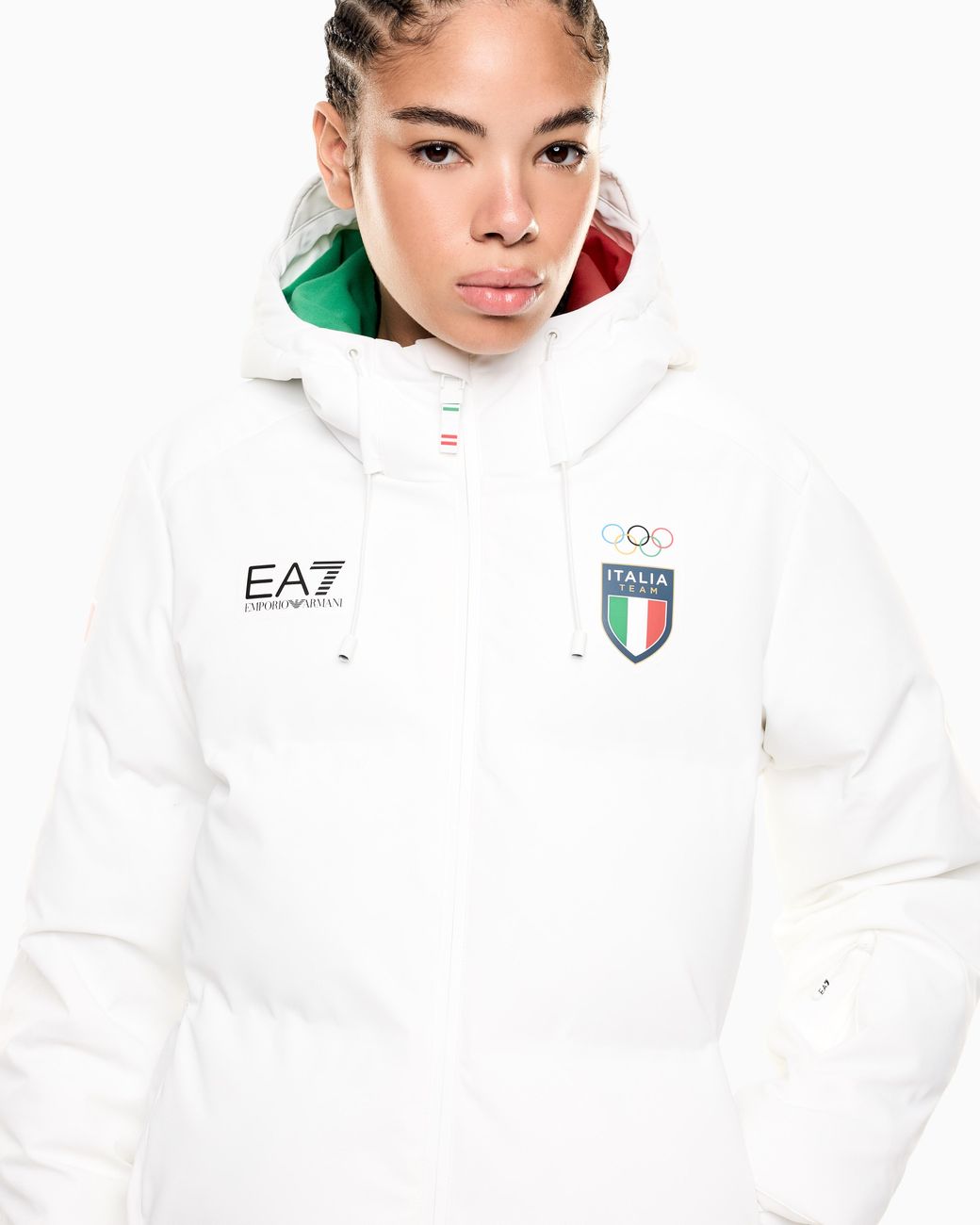 EA7 White Ski Down Jacket