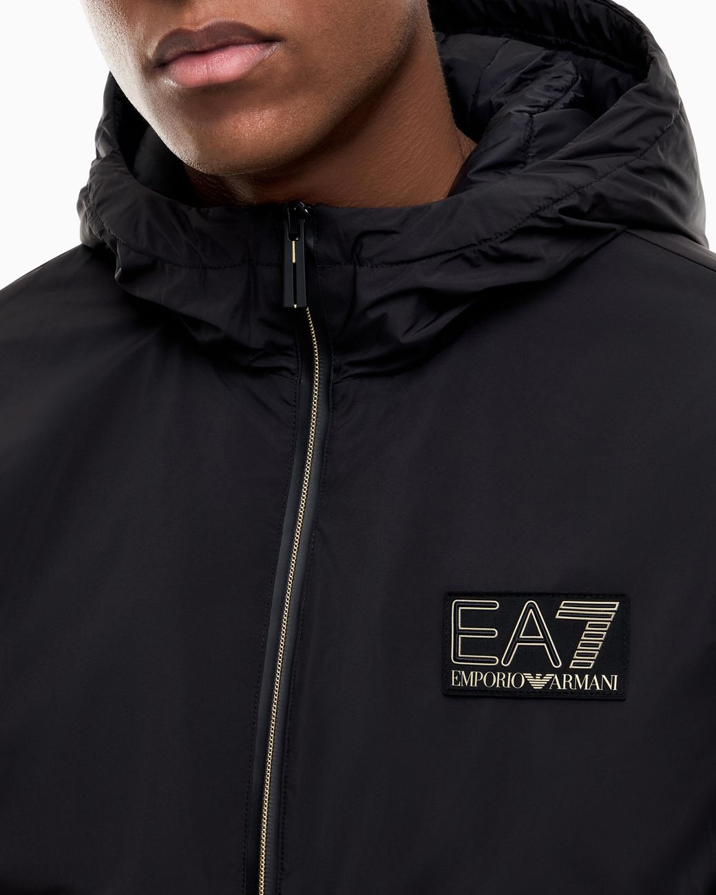 EA7 Blue Blouson Jacket Premium Label With Oversized Fit for men