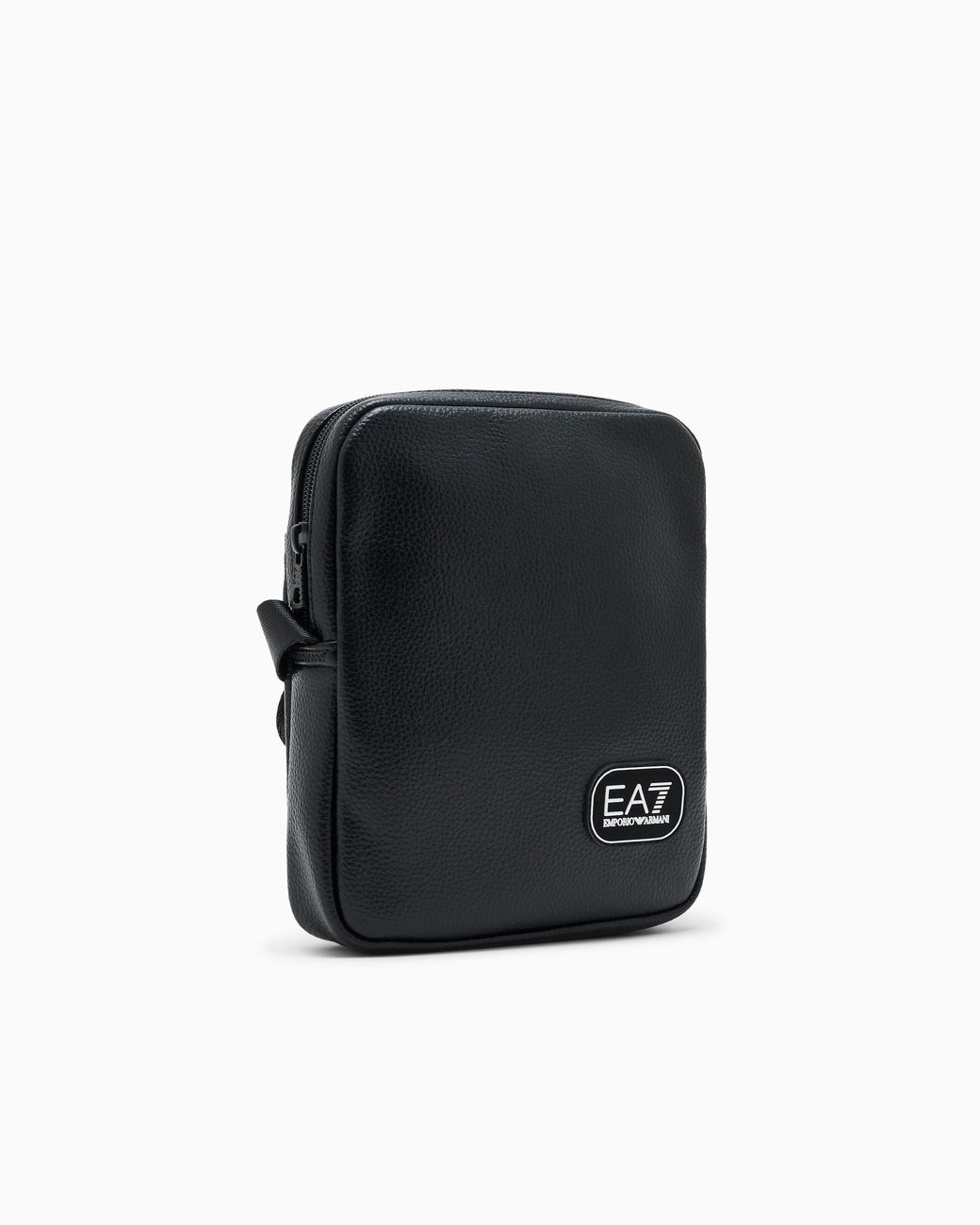 EA7 Black Leather-Effect Shoulder Bag