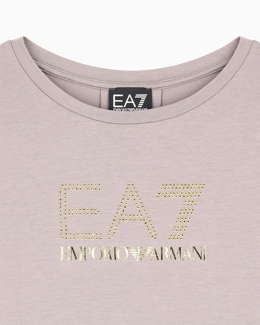 EA7 Gray Stretch T-Shirt With Crew Neck And Long Sleeves Evolution