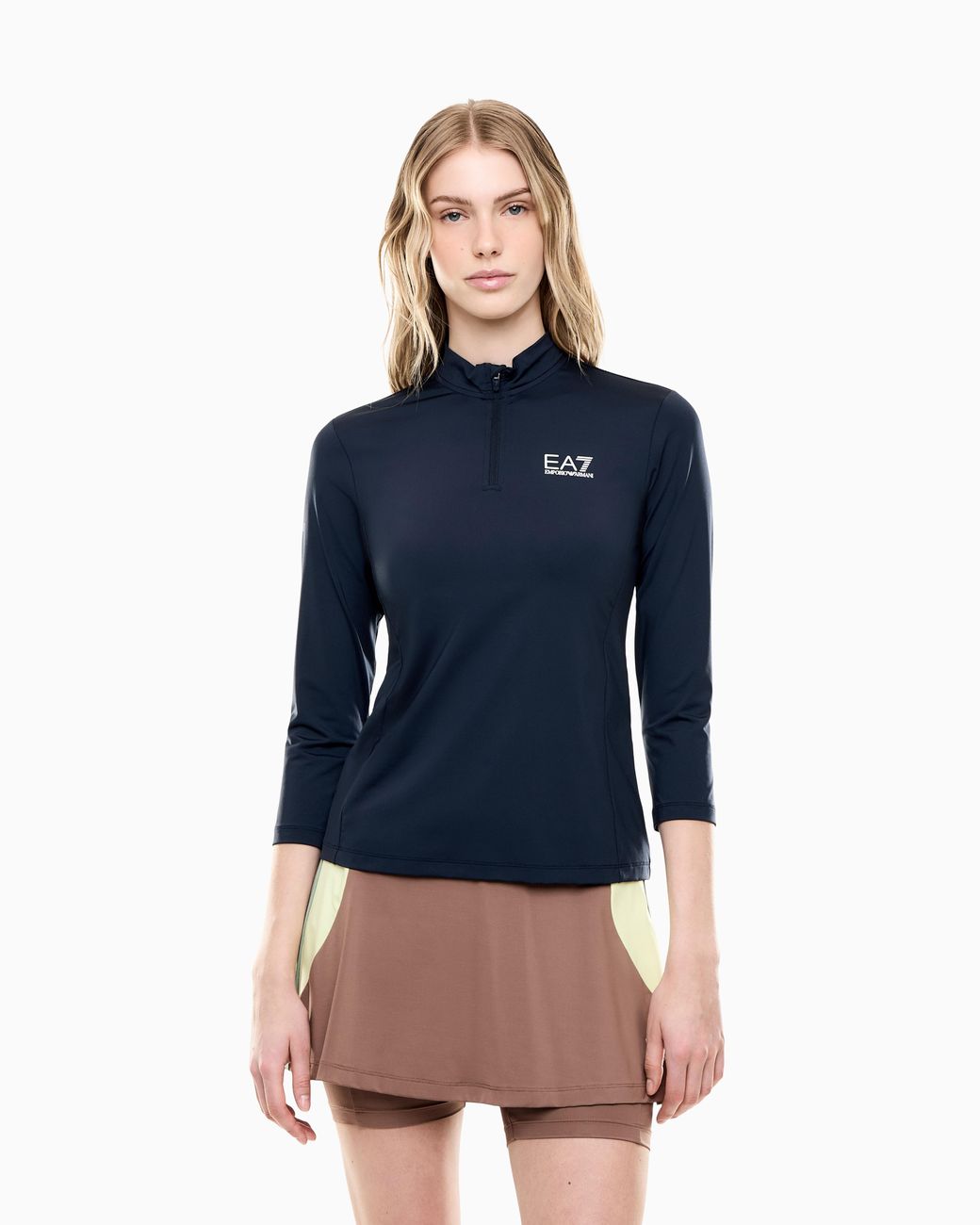 EA7 Blue Slim-Fit Jersey Top Tennis Pro With Ventus7 Technology