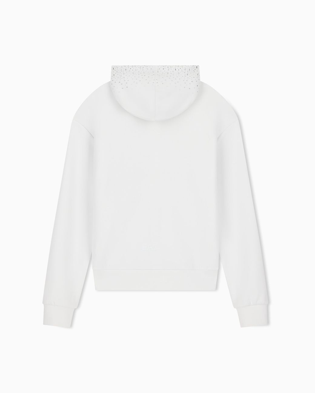 EA7 White Hoodie Precious Regular Fit Zip