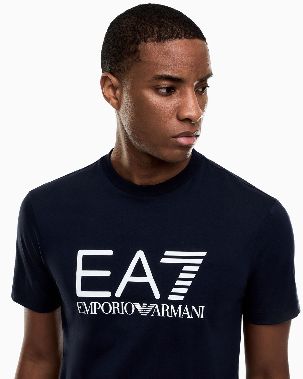 EA7 Blue Slim-Fit T-Shirt Core Identity for men
