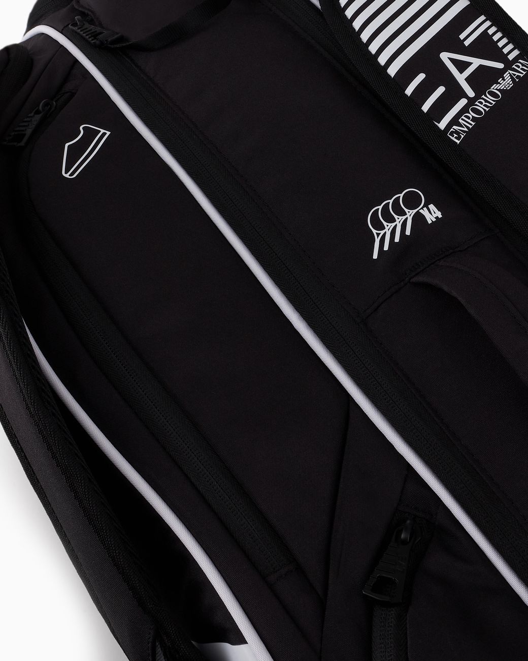 EA7 Black Tennis Pro Racket Backpack for men