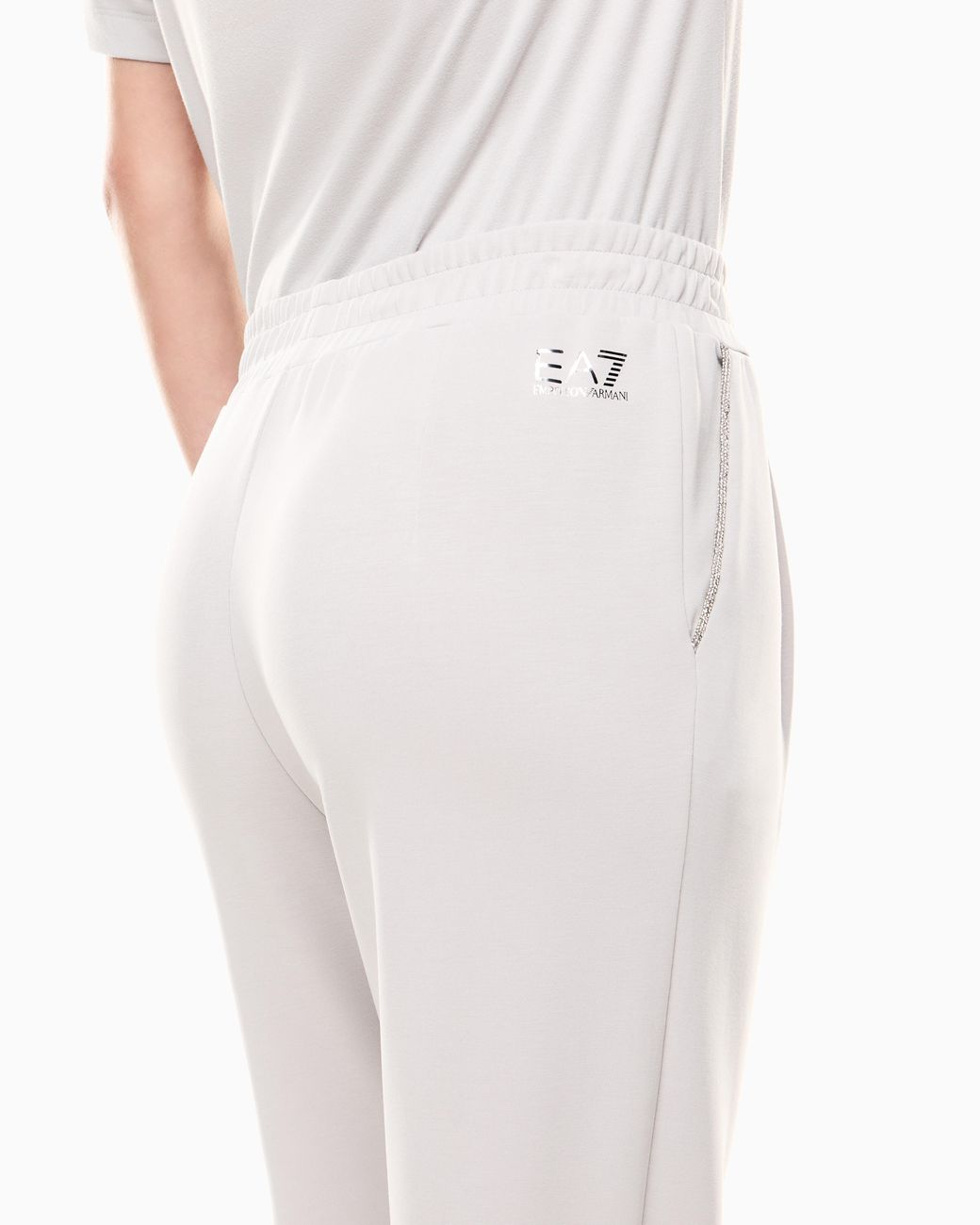 EA7 Blue Precious Stretch Modal Interlock Joggers