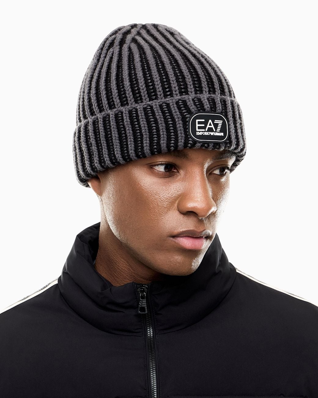 EA7 Blue Beanie Hat for men