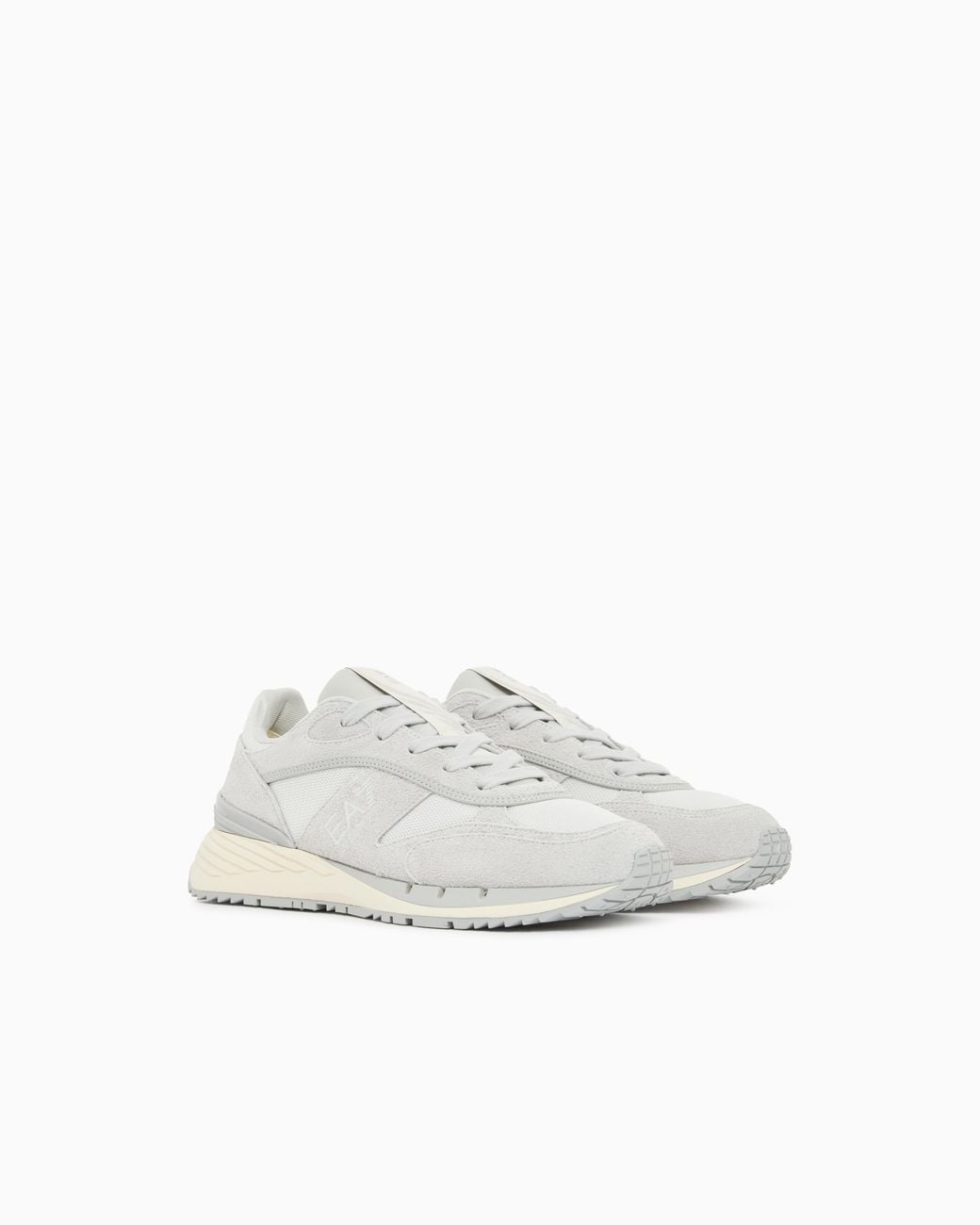 EA7 White Otg And Tech Suede And Mesh Sneakers