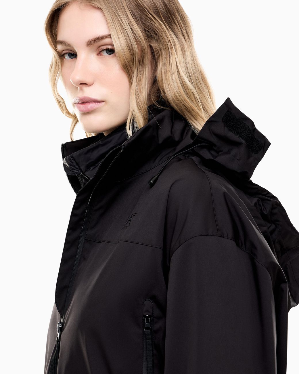 EA7 Blue Trench Two-In-One Jacket Regular Fit With Inner Padding