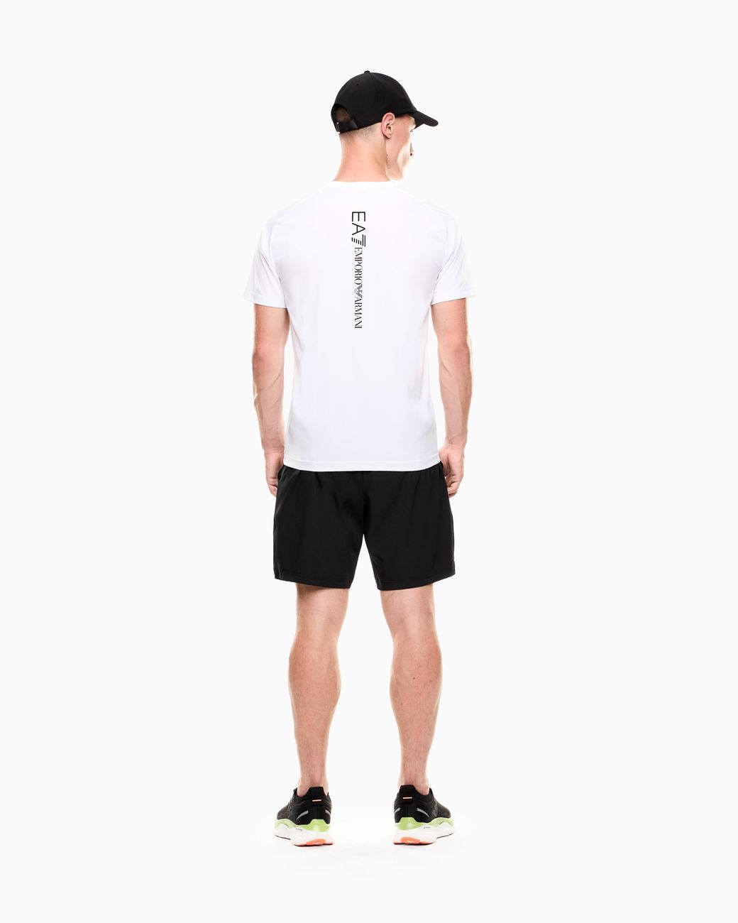 EA7 White Dynamic Athlete T-shirt And Shorts Set In Ventus7 Technical Fabric for men