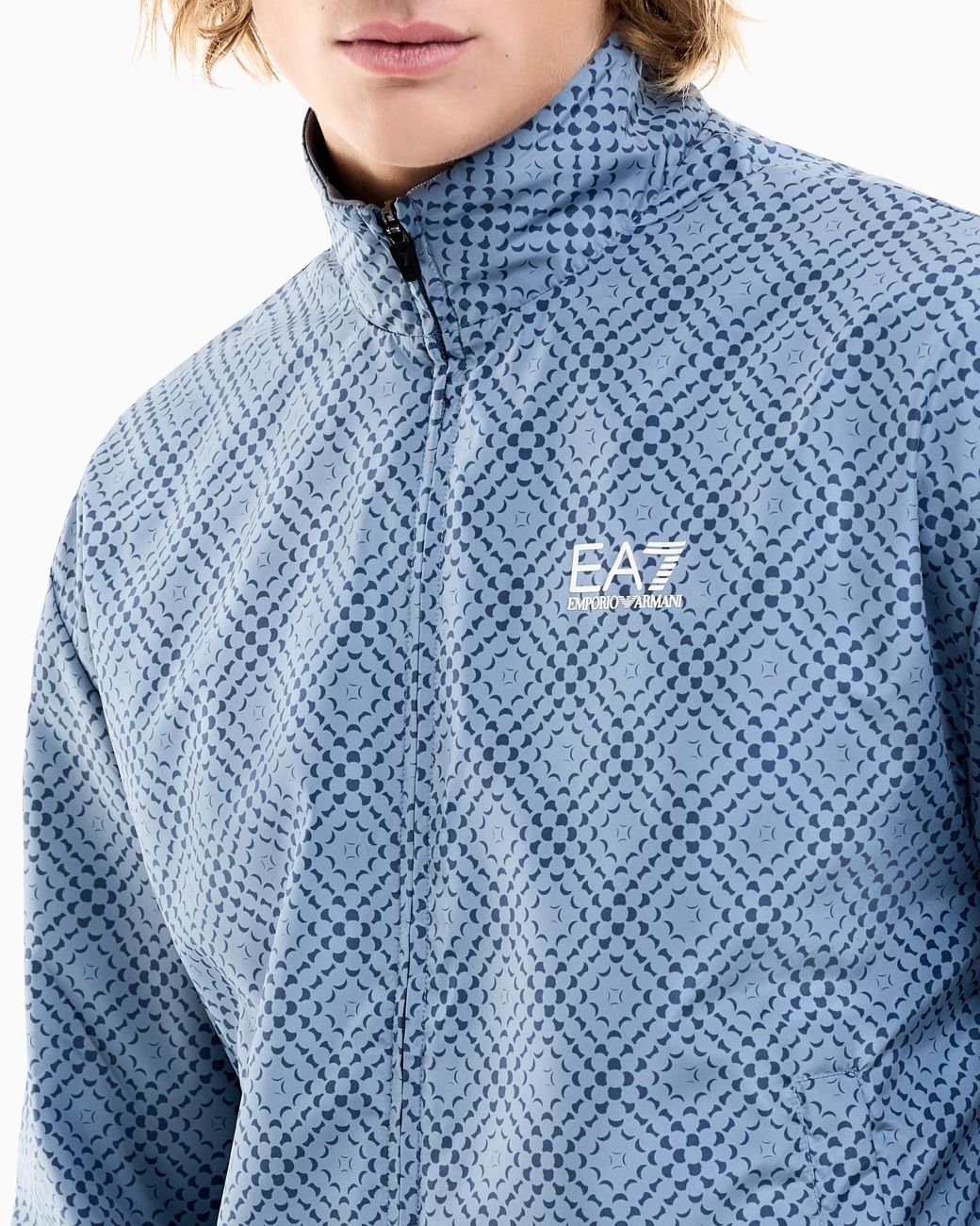 EA7 Blue Oversized Tracksuit Tennis Pro With Full Zip And Graphic for men