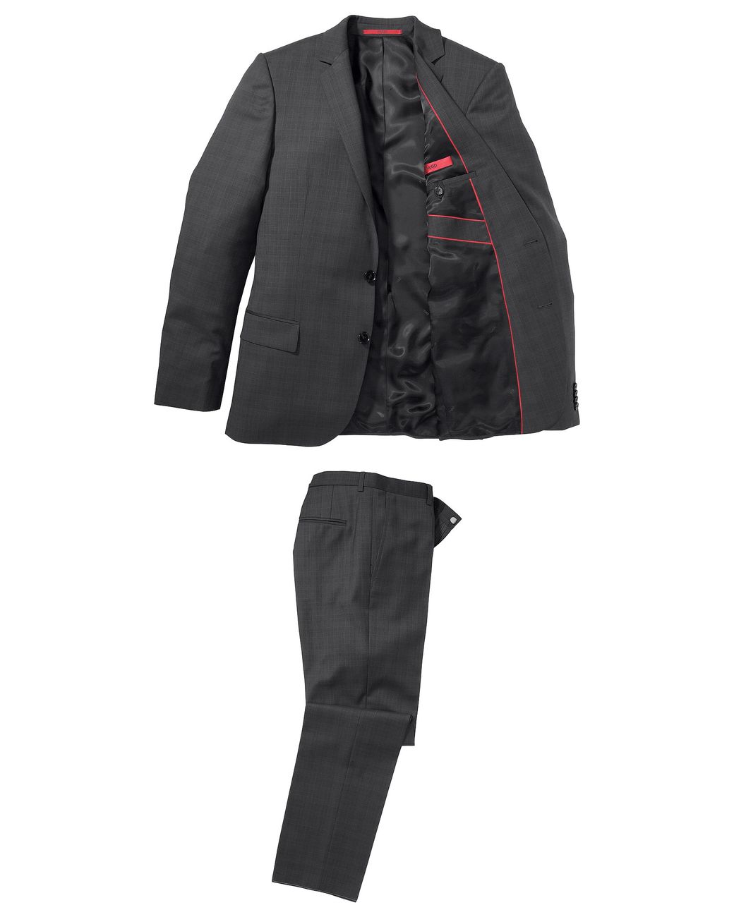 Spiller skak celle Flyselskaber HUGO 'Amaro/Heise' | Slim Fit, Super 120 Italian Virgin Wool Suit in Black  for Men | Lyst