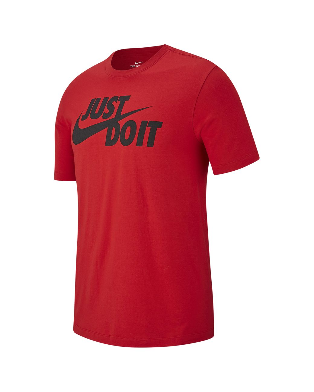 Nike Cotton Just Do It Swoosh T-shirt in University Red/Black (Red) for ...