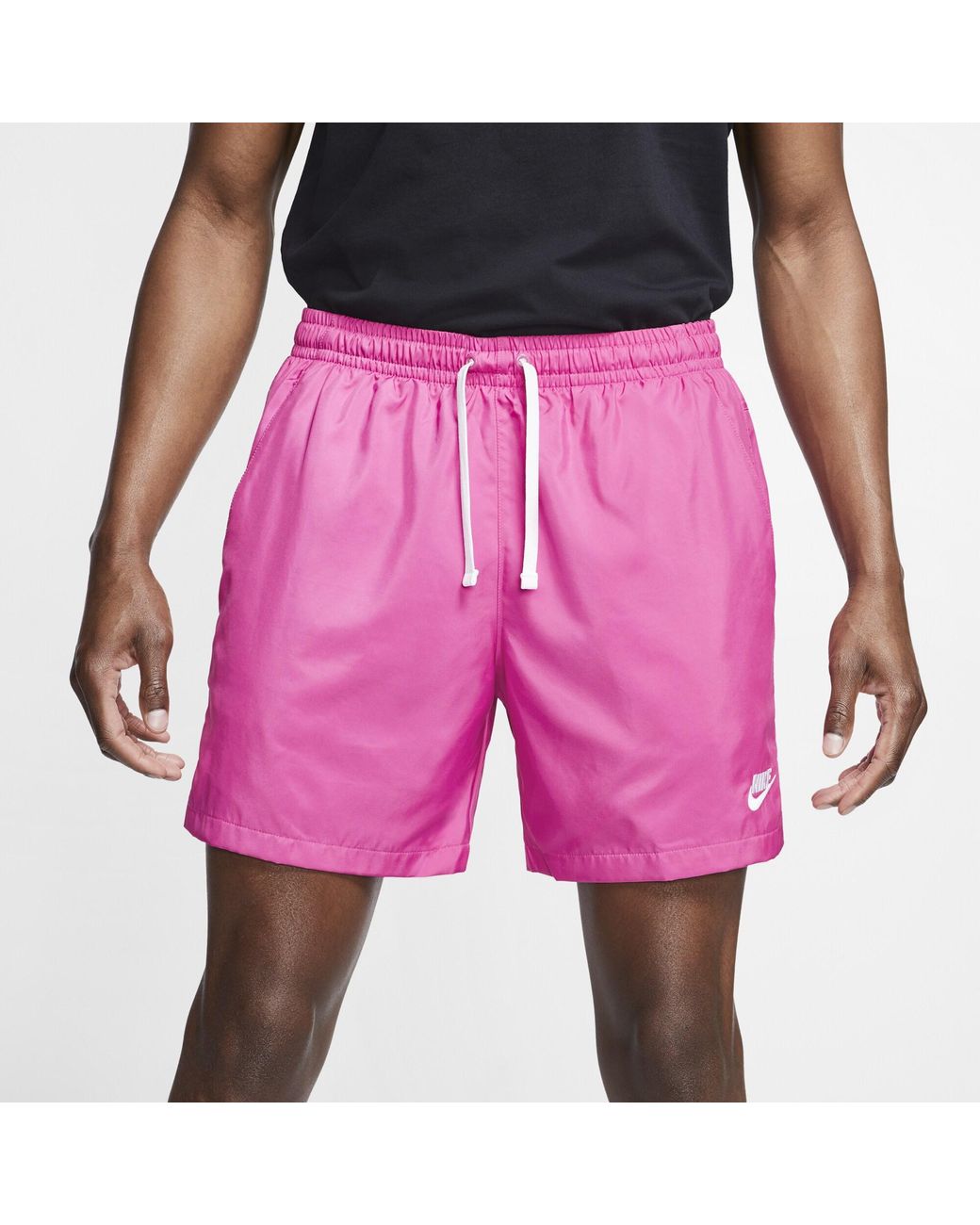 nike club essentials woven flow shorts pink