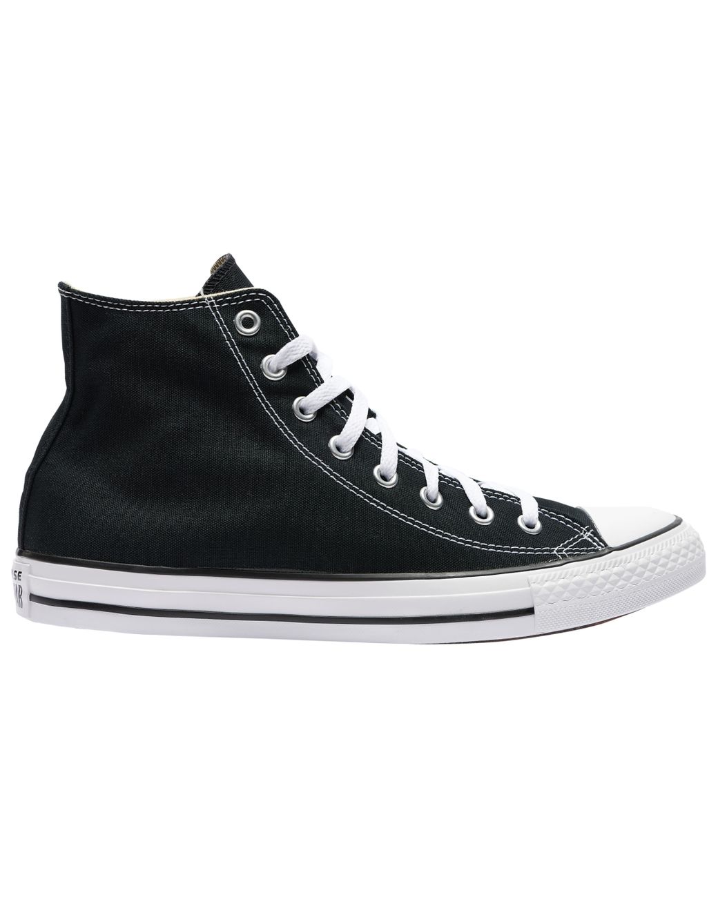 Converse Canvas All Star High Top Basketball Shoes in Black/White