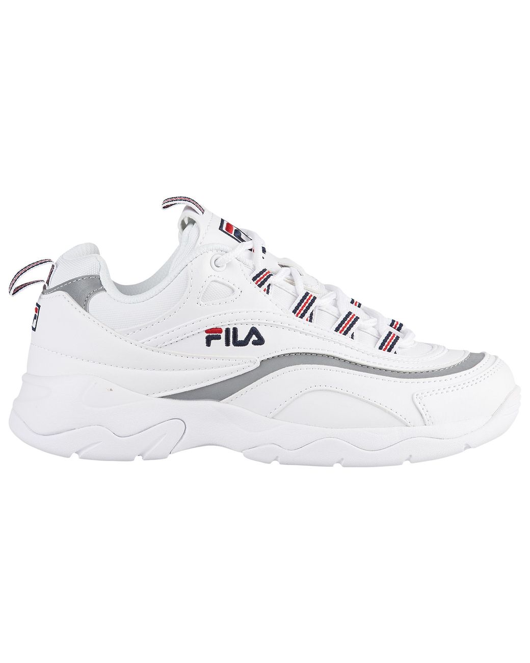 fila ray white silver