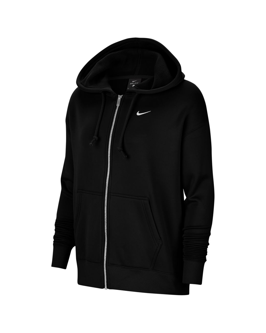 Nike Fleece Therma Fullzip Hoodie in Black/White (Black) - Lyst