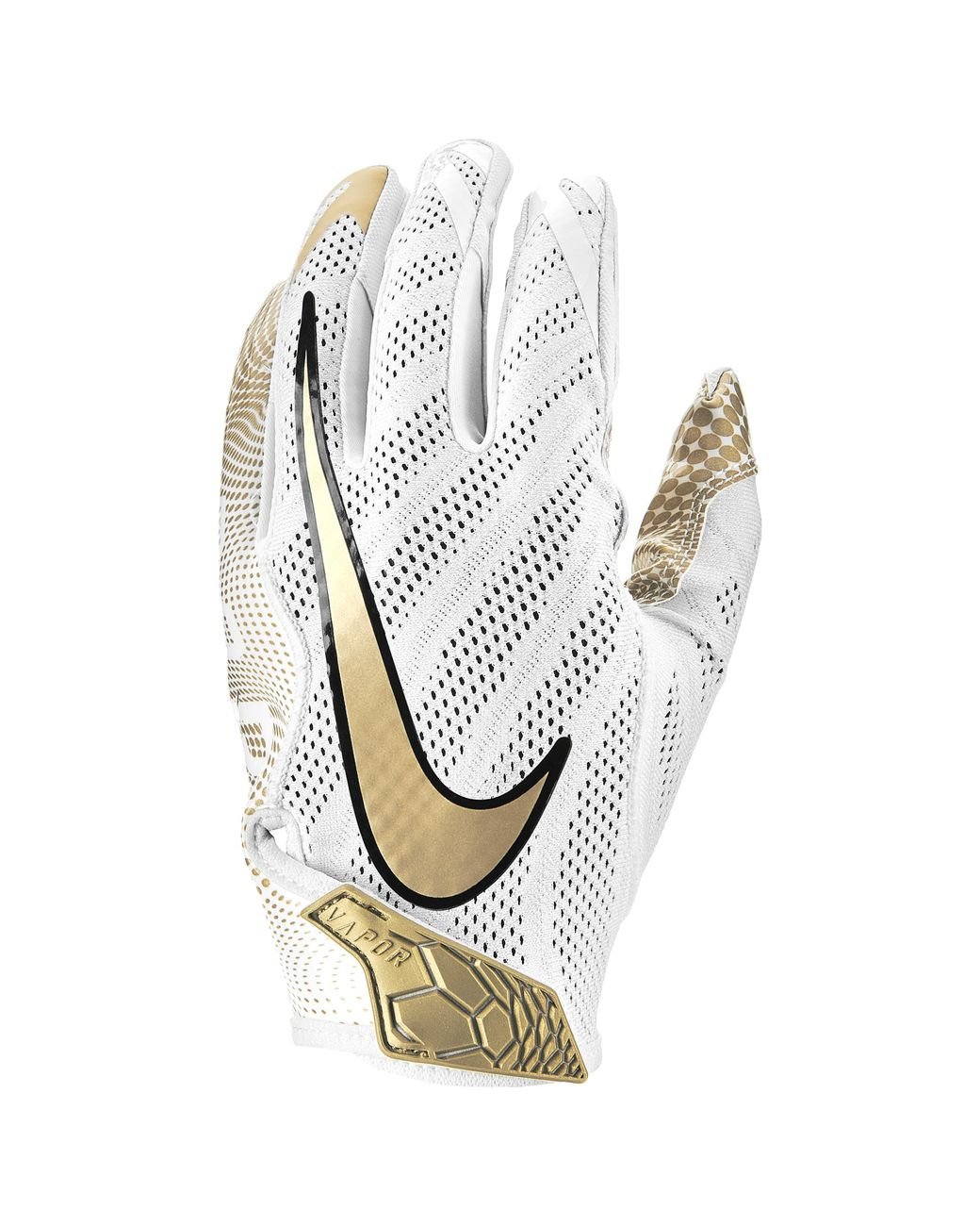 gold nike football gloves