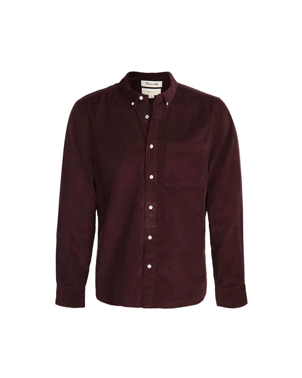 Madewell Corduroy Perfect Button Down Shirt in Purple for Men - Lyst