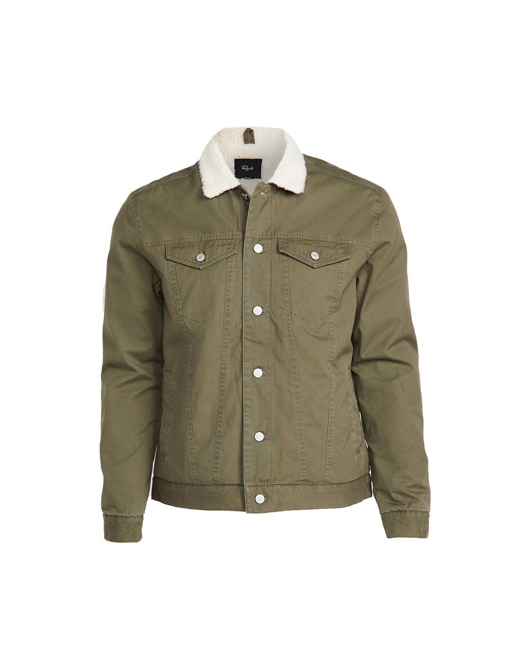 Rails Cotton Mckinley Sherpa Lined Trucker Jacket in Olive (Green) for ...