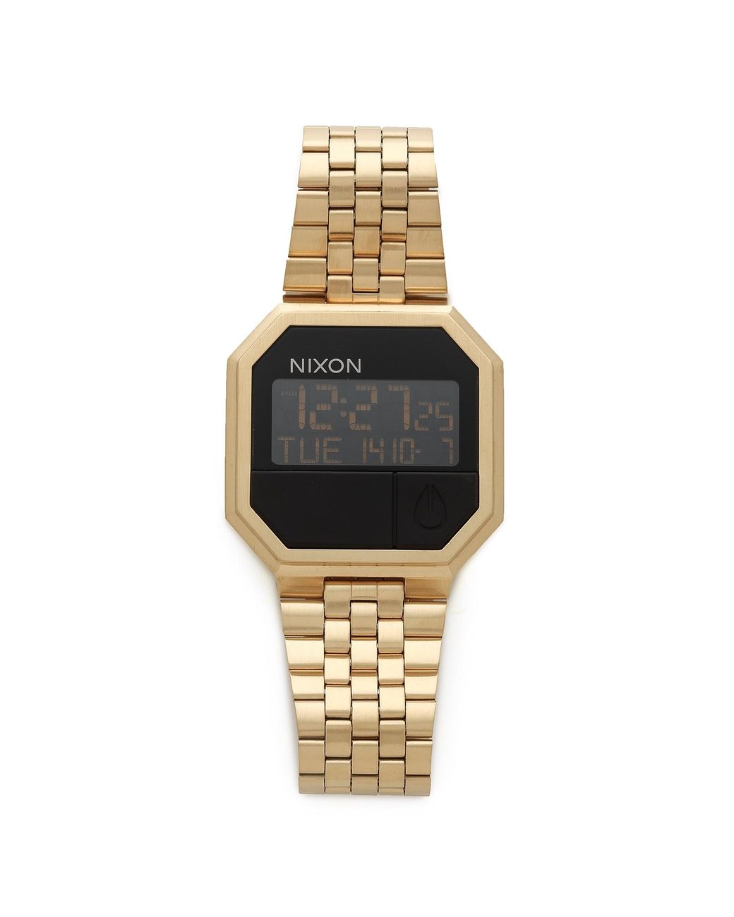 nixon digital gold watch