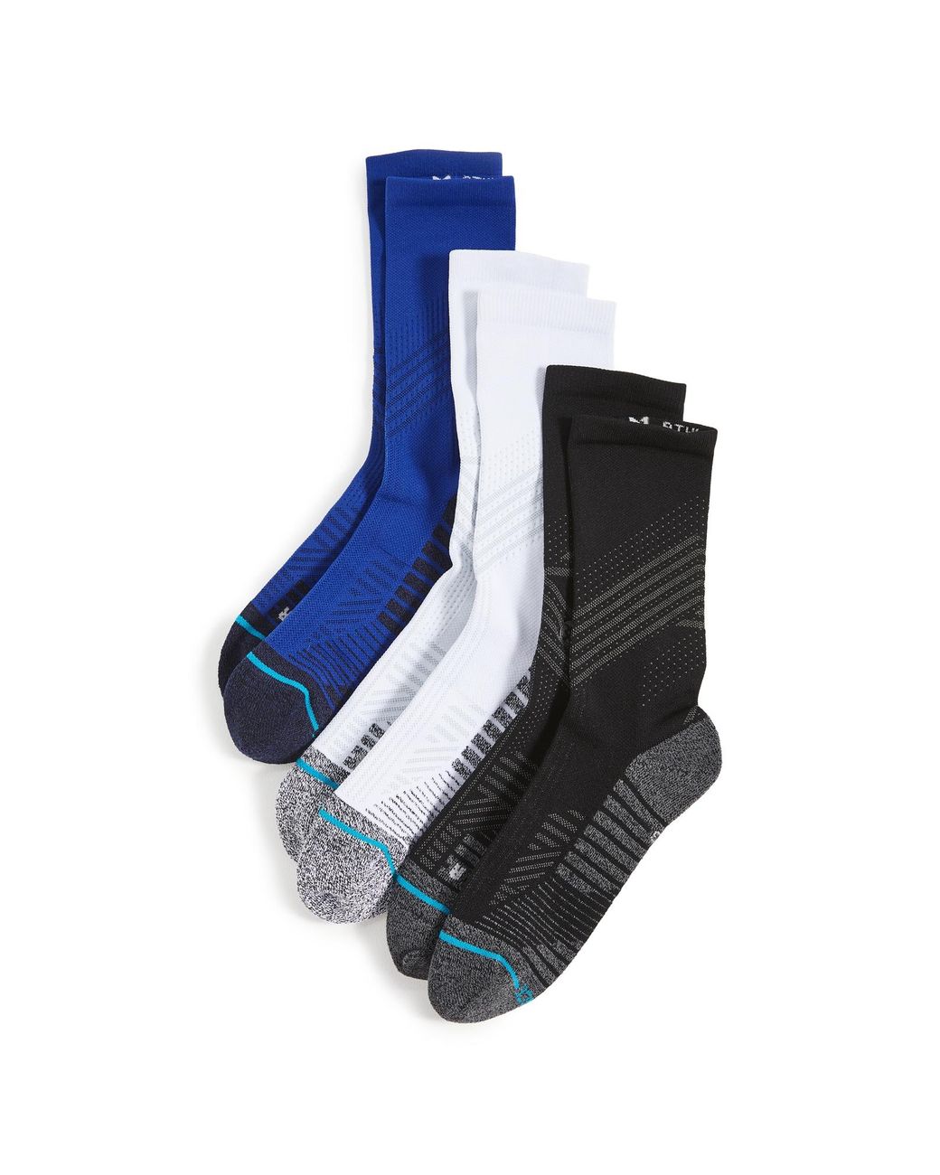 Stance Synthetic Athletic Crew 3 Pack Socks in Blue for Men Lyst