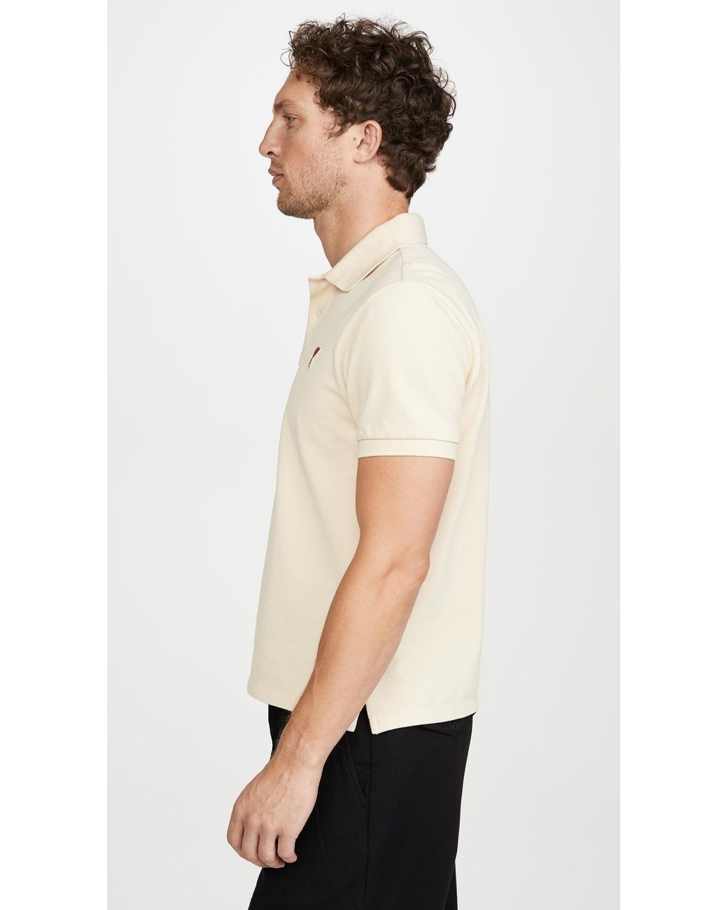 Navy Short sleeve Polo neck New Mens Ami Polo Shirt