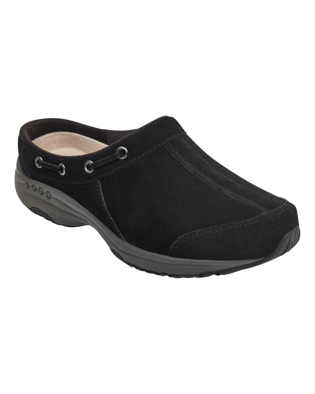 Easy Spirit Travelport Clogs Black Suede Lyst
