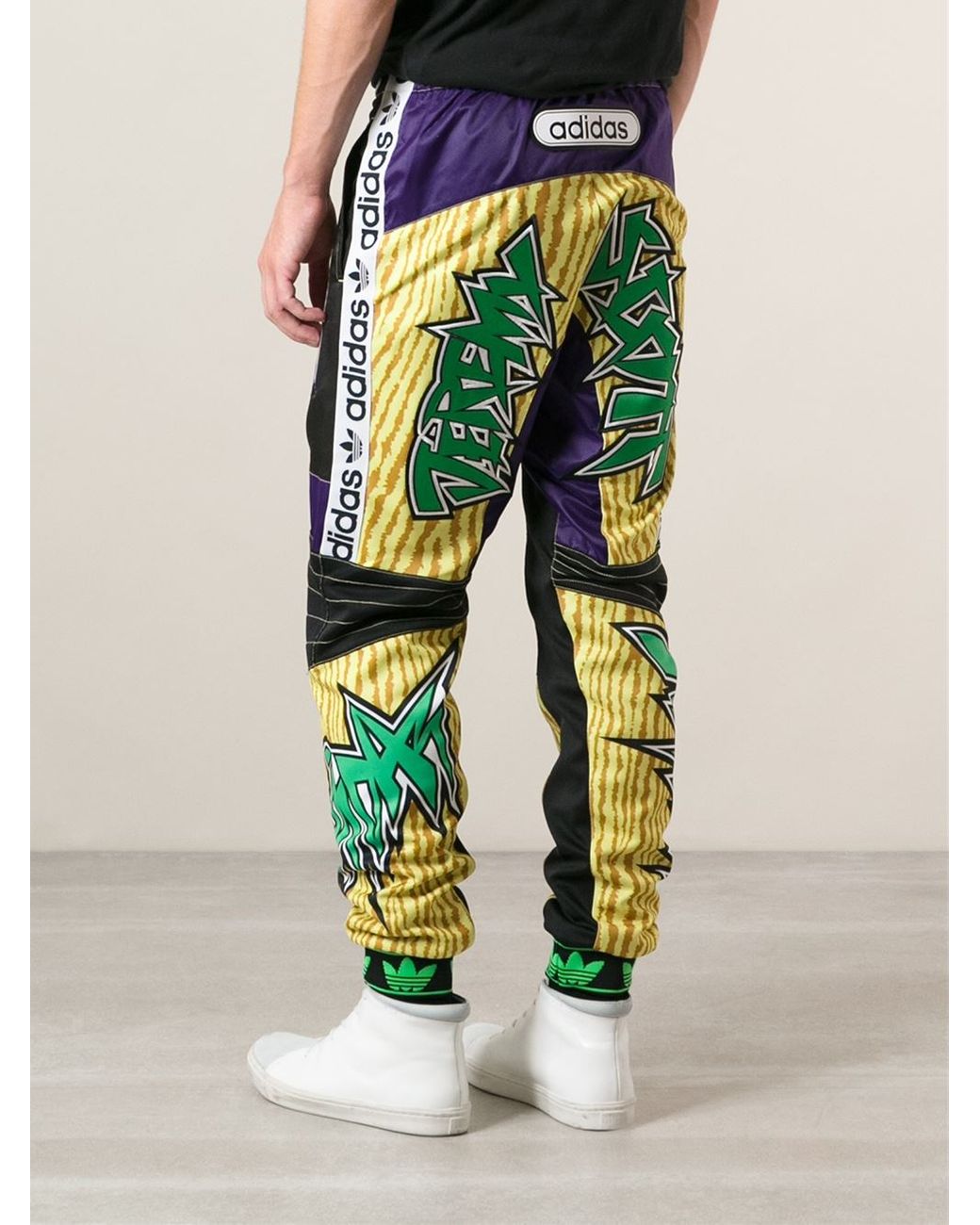 adidas Jeremy Scott Printed And Patch Embroidered Track Trousers for Men |  Lyst UK