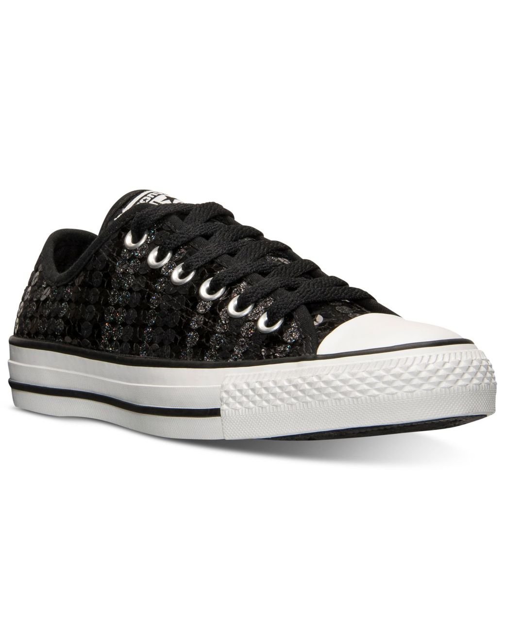 Black sequin sale converse sneakers