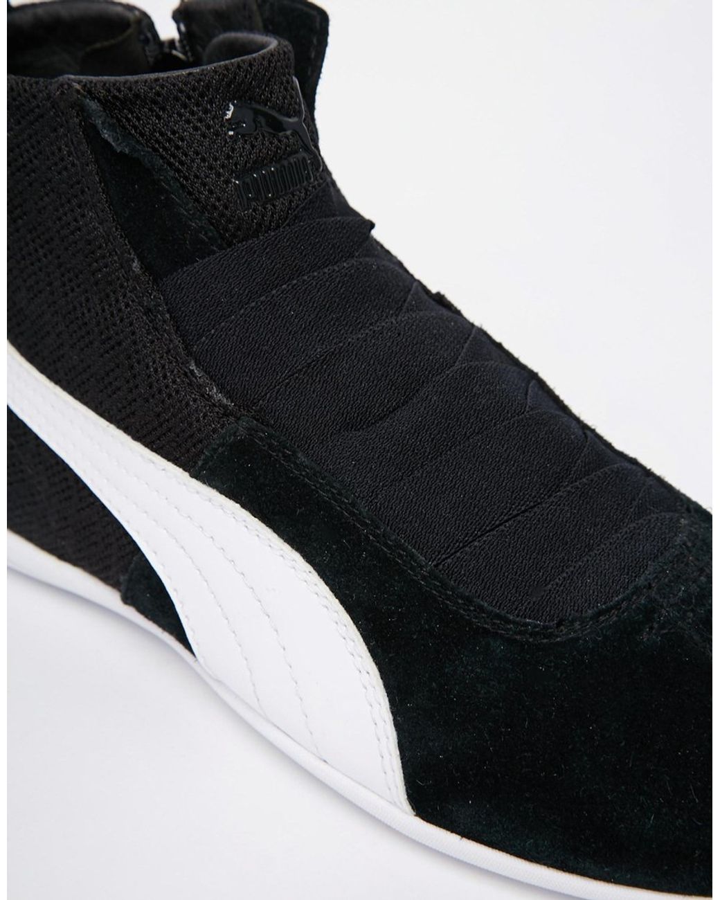 PUMA Eskiva Mid Black Textured Sneakers | Lyst UK