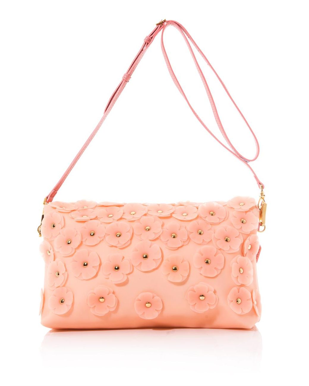 Burberry Prorsum Soft Rubber Appliqué Flower Clutch Bag in Pink | Lyst