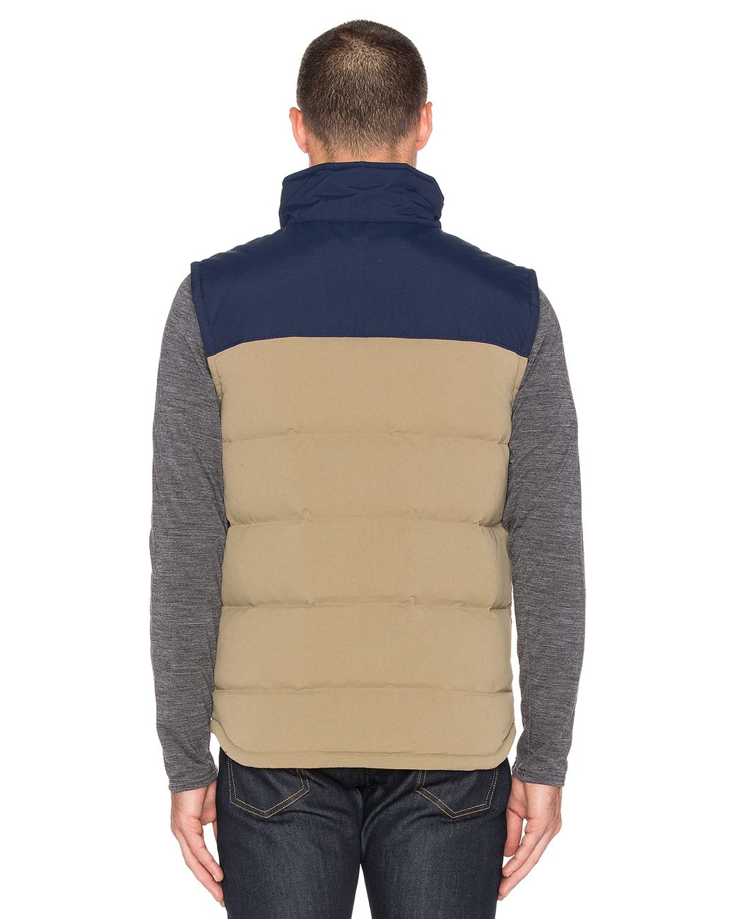Patagonia men's reversible bivy down vest ash tan sale