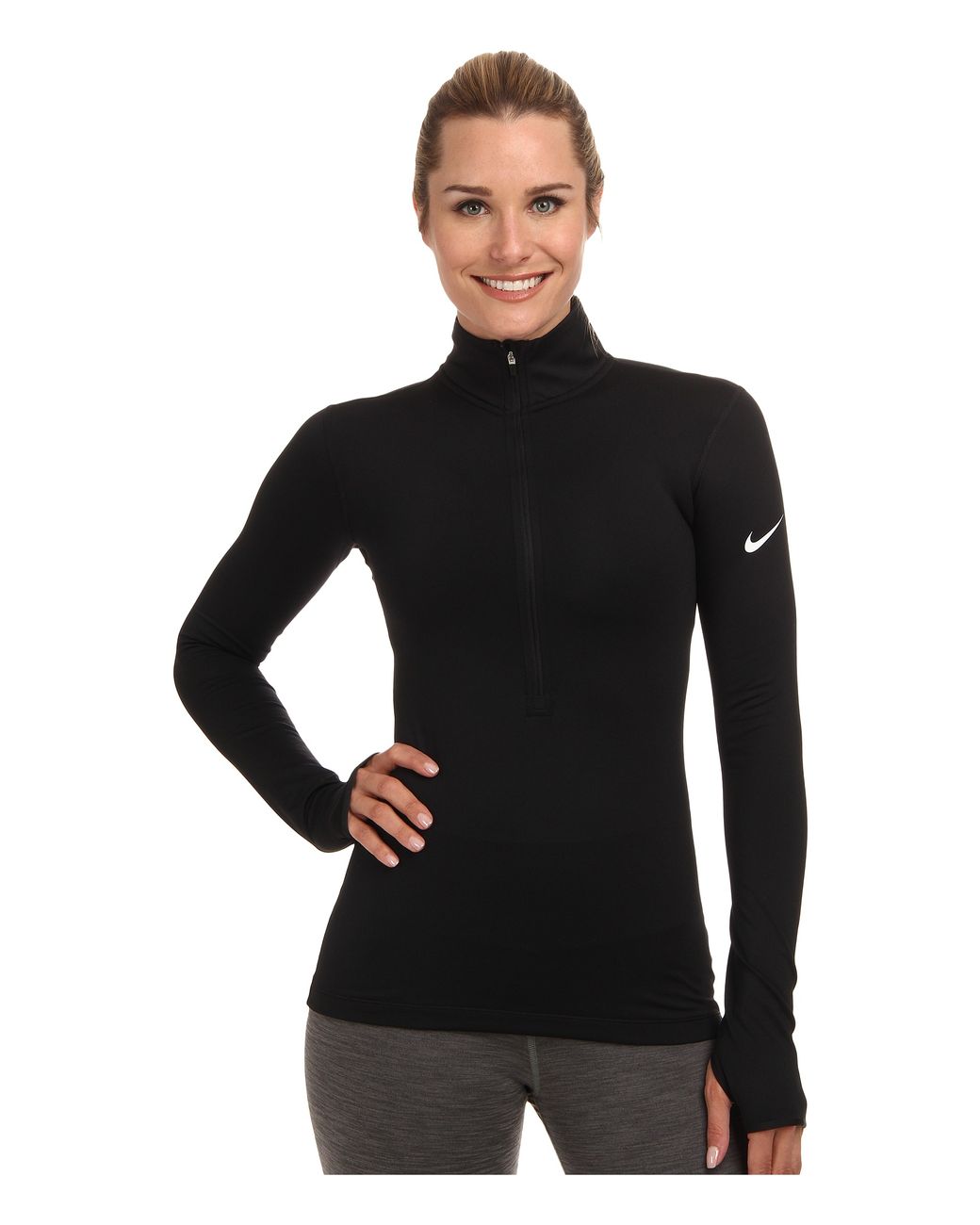 Nike Pro Hyperwarm 1/2 Zip 3.0 in Black | Lyst