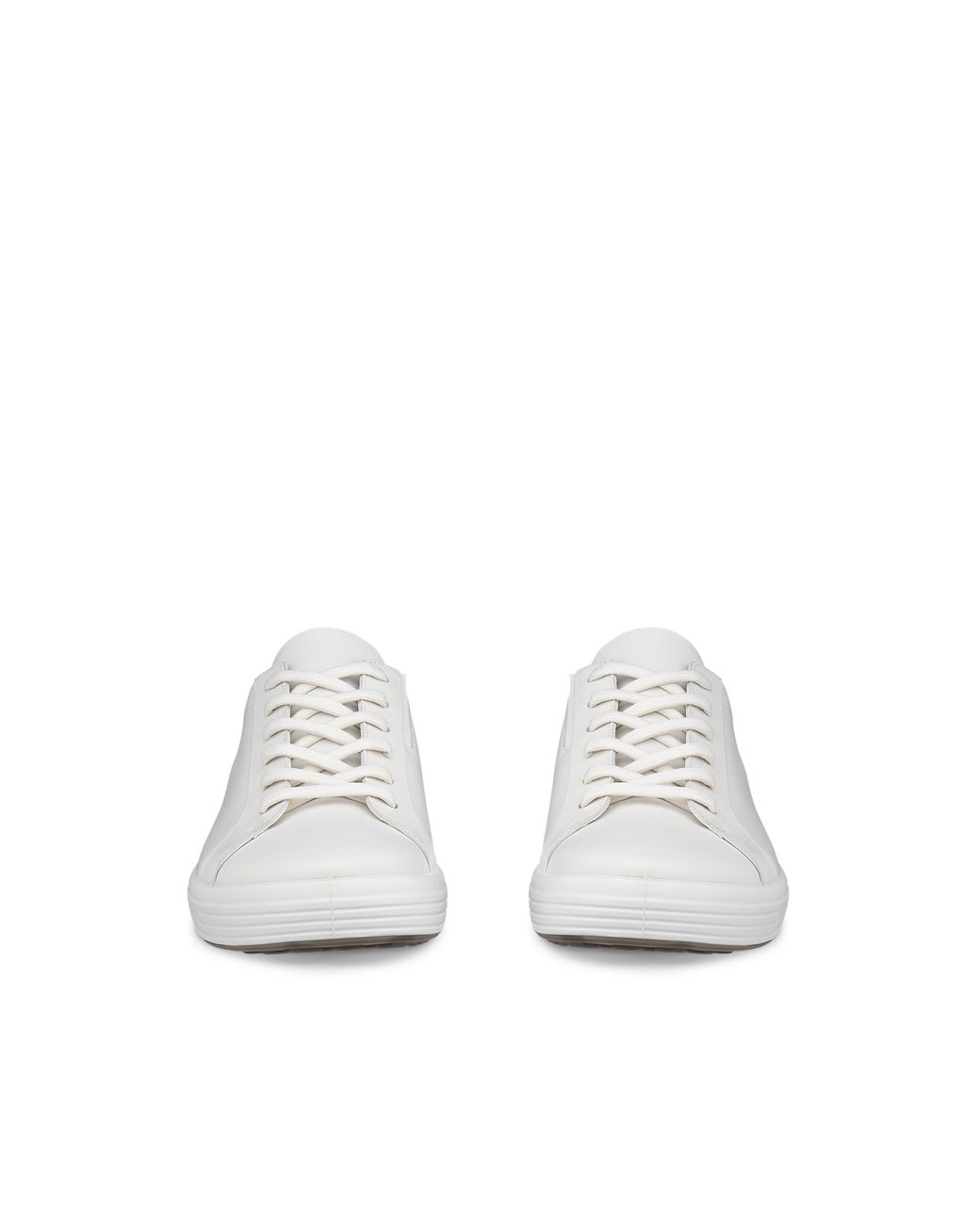 Ecco White Low-Top Sneakers With Smooth Leather Upper for men