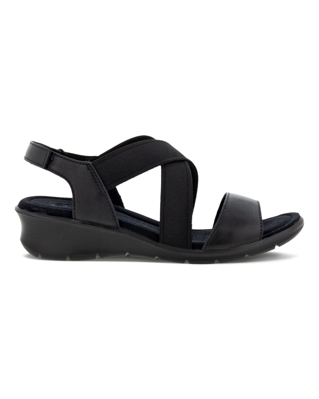 Ecco Finola Wedge Sandals Size in Black - Lyst