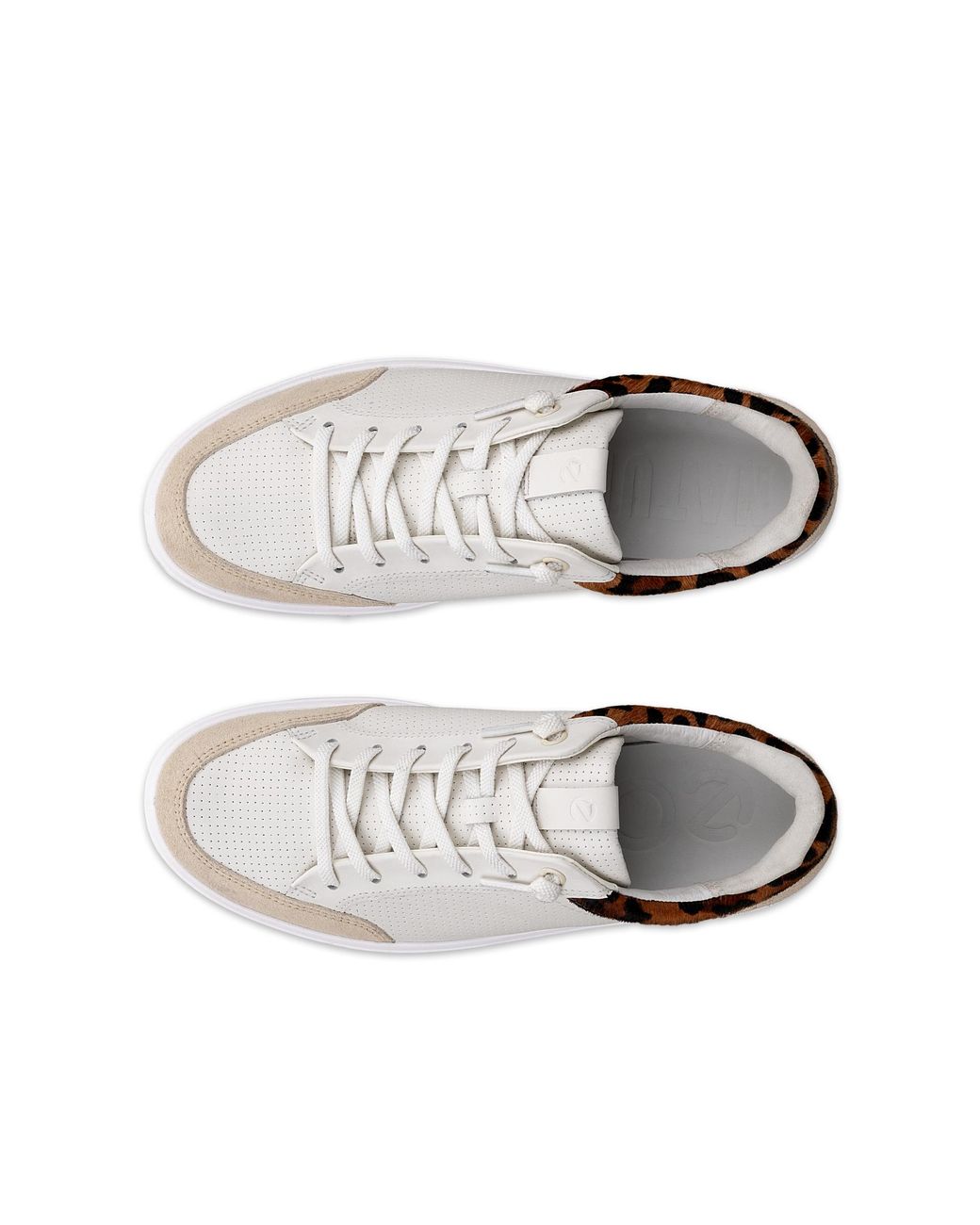 Ecco White Soft 60 Leather Sneakers
