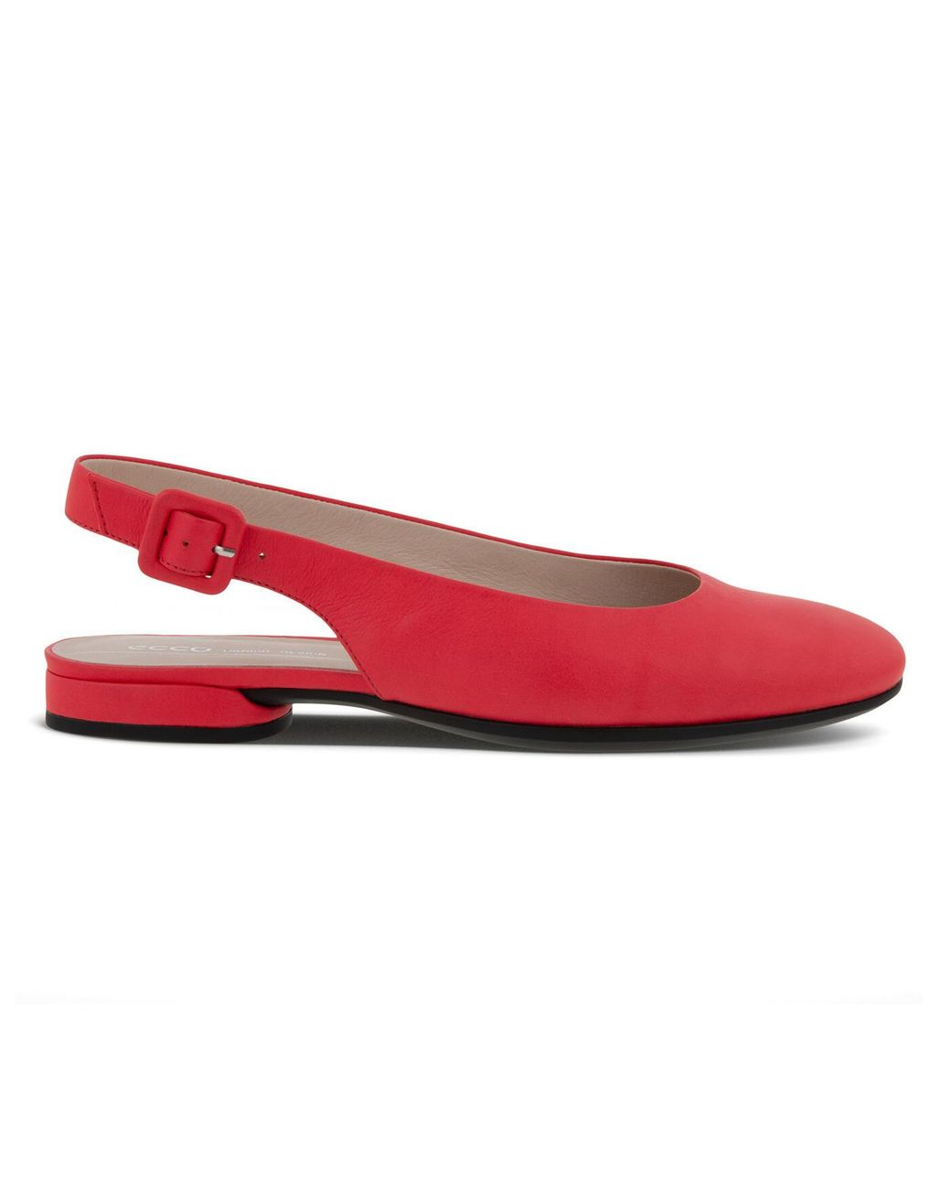 Ecco Leather Anine Sling-back Flats in 