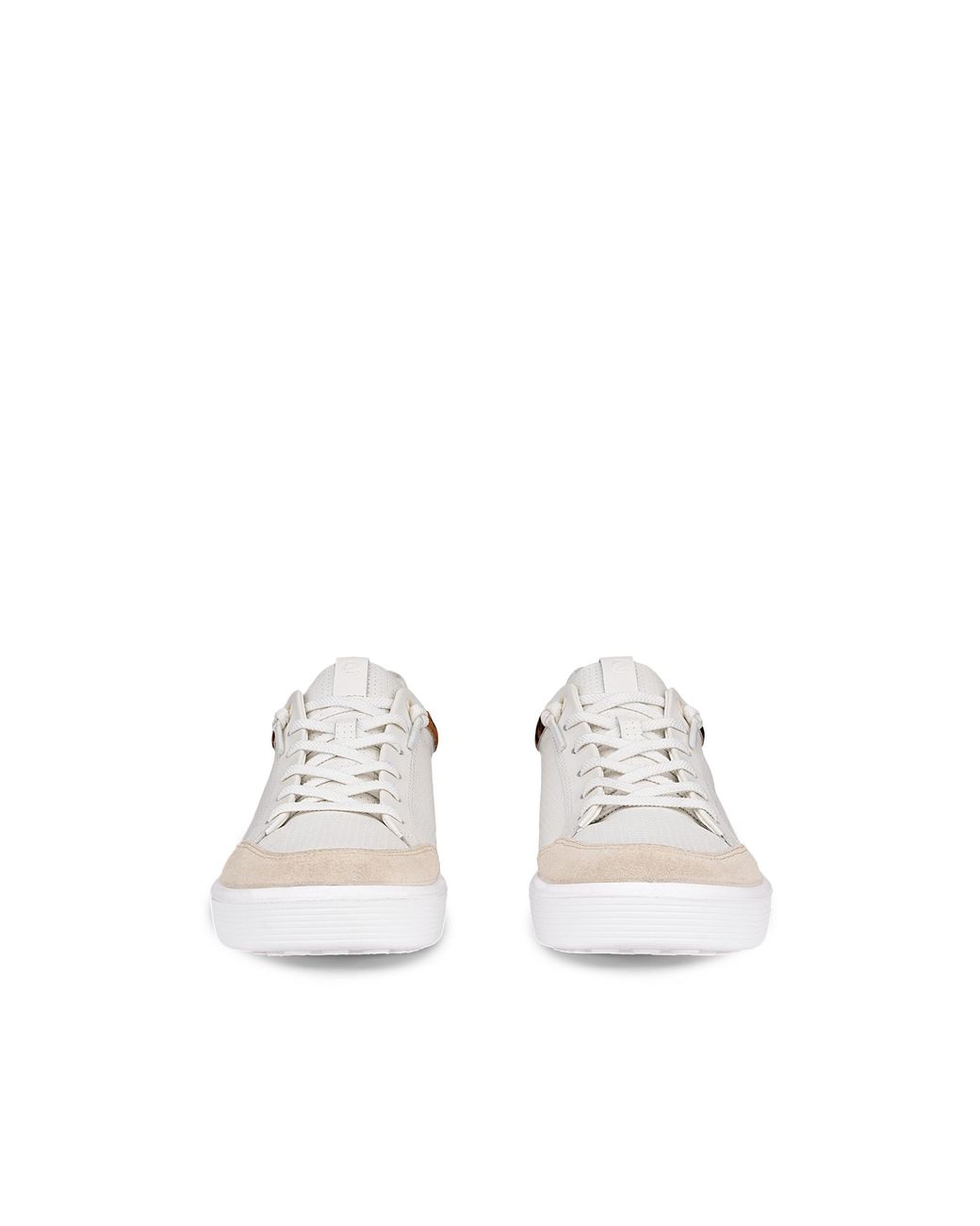 Ecco White Soft 60 Leather Sneakers