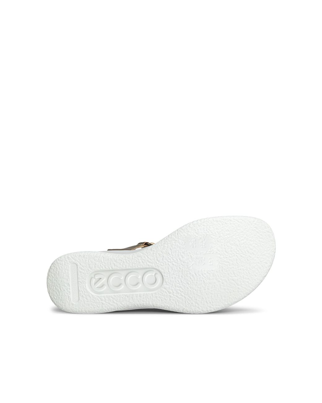 Ecco White Flowt Wedge Lx