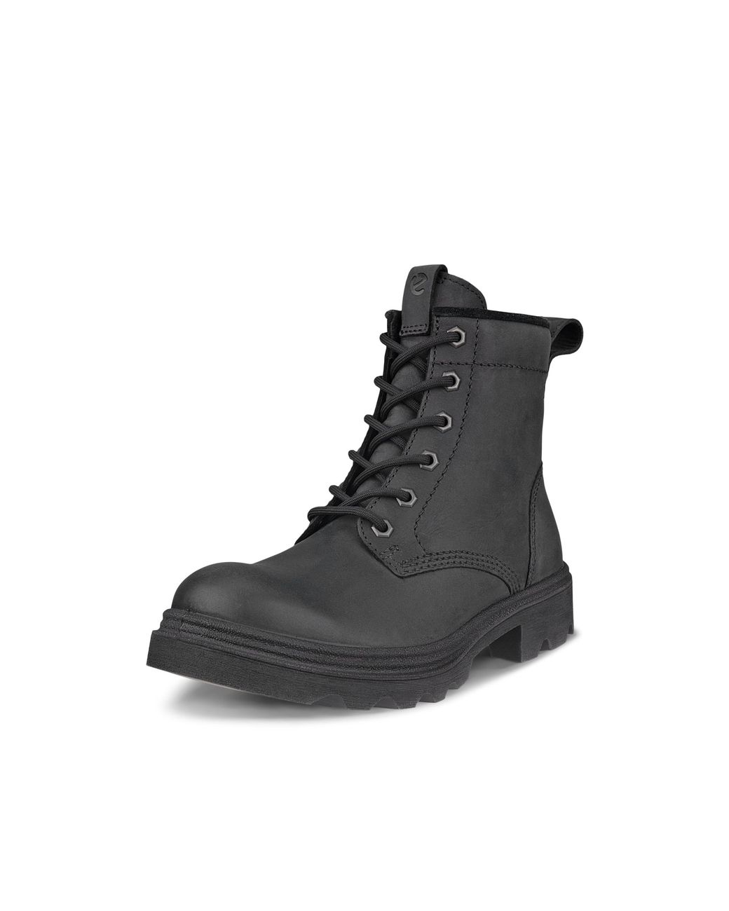 Ecco Black Grainer Waterproof Leather Boot Size
