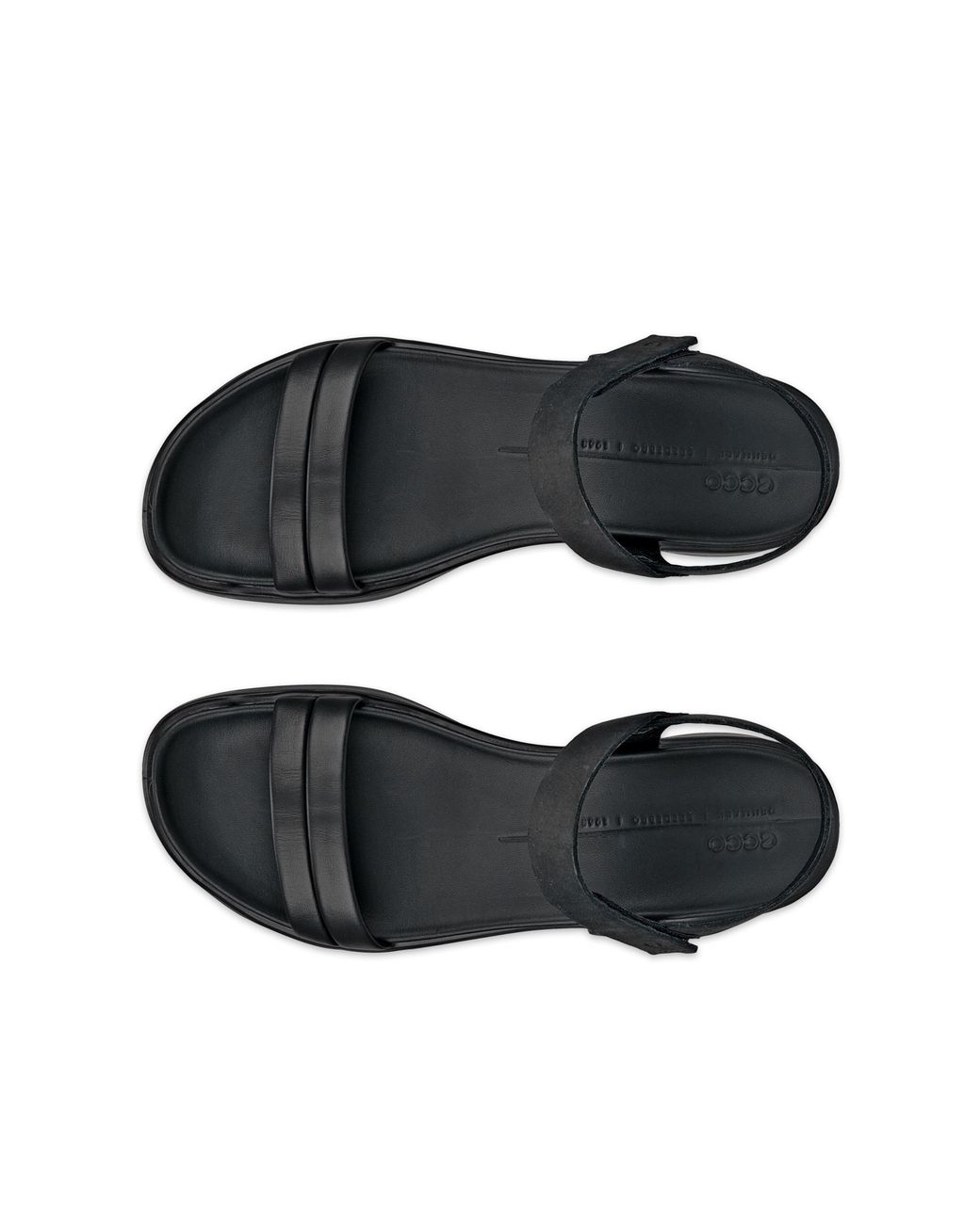 Ecco Black Flowt Lx Wedge Sandals Size
