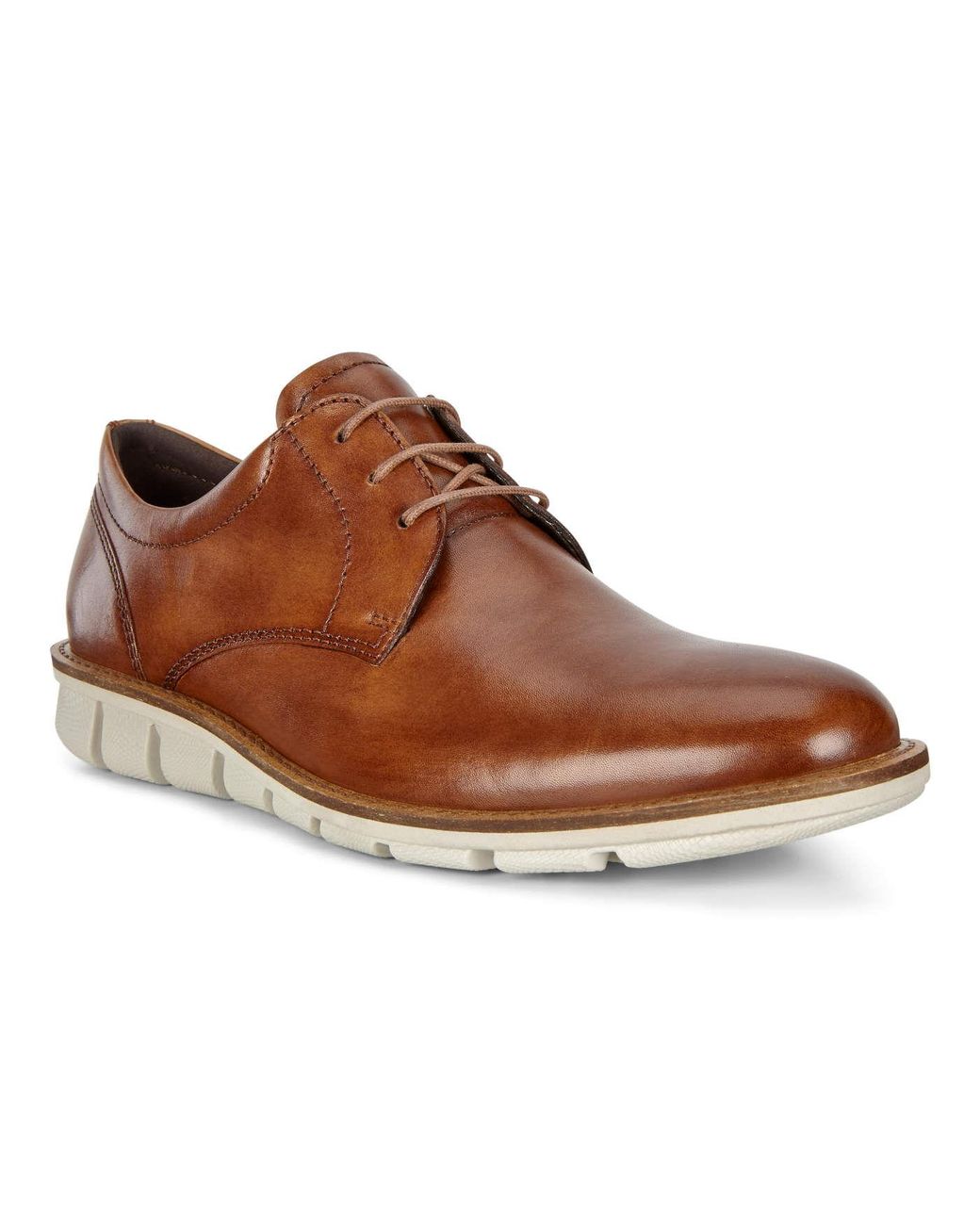 Ecco Leather Jeremy Plain-toe Derby Shoe in Amber (Brown) for Men | Lyst