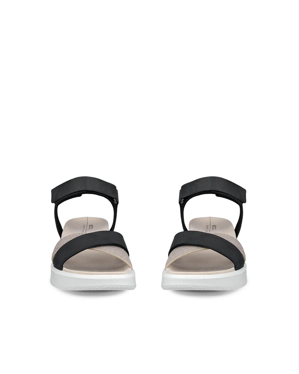 Ecco White Flowt Wedge Lx