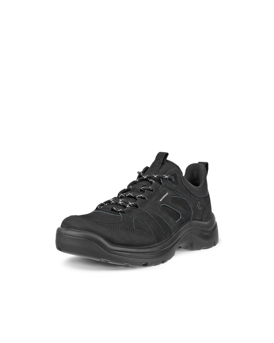 Ecco Black Premium Leather Waterproof Outdoor Shoes